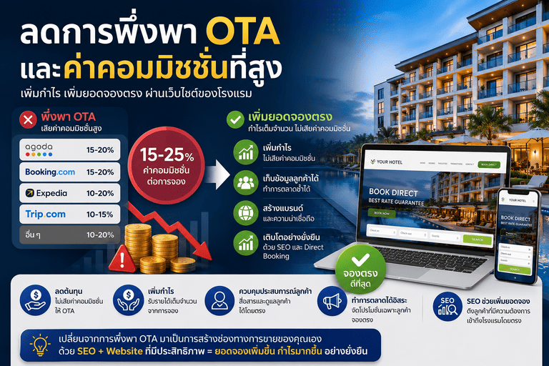 ลดการพึ่งพา OTA และค่าคอมมิชชั่นที่สูง