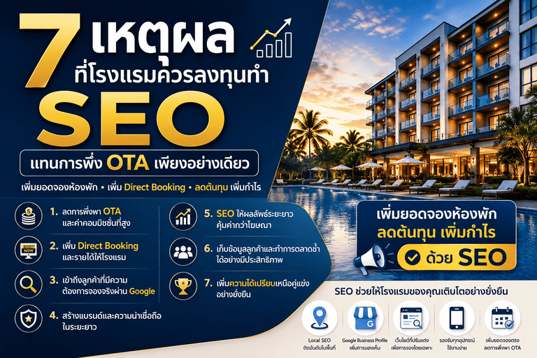 SEO โรงแรม ช่วยเพิ่มยอดจองห้องพักได้อย่างไร?