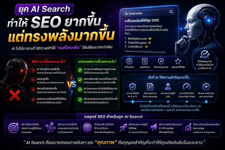 ค AI Search ทำให้ SEO ยากขึ้น แต่ทรงพลังมากขึ้น